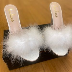 Lulu’s Feather High Heels